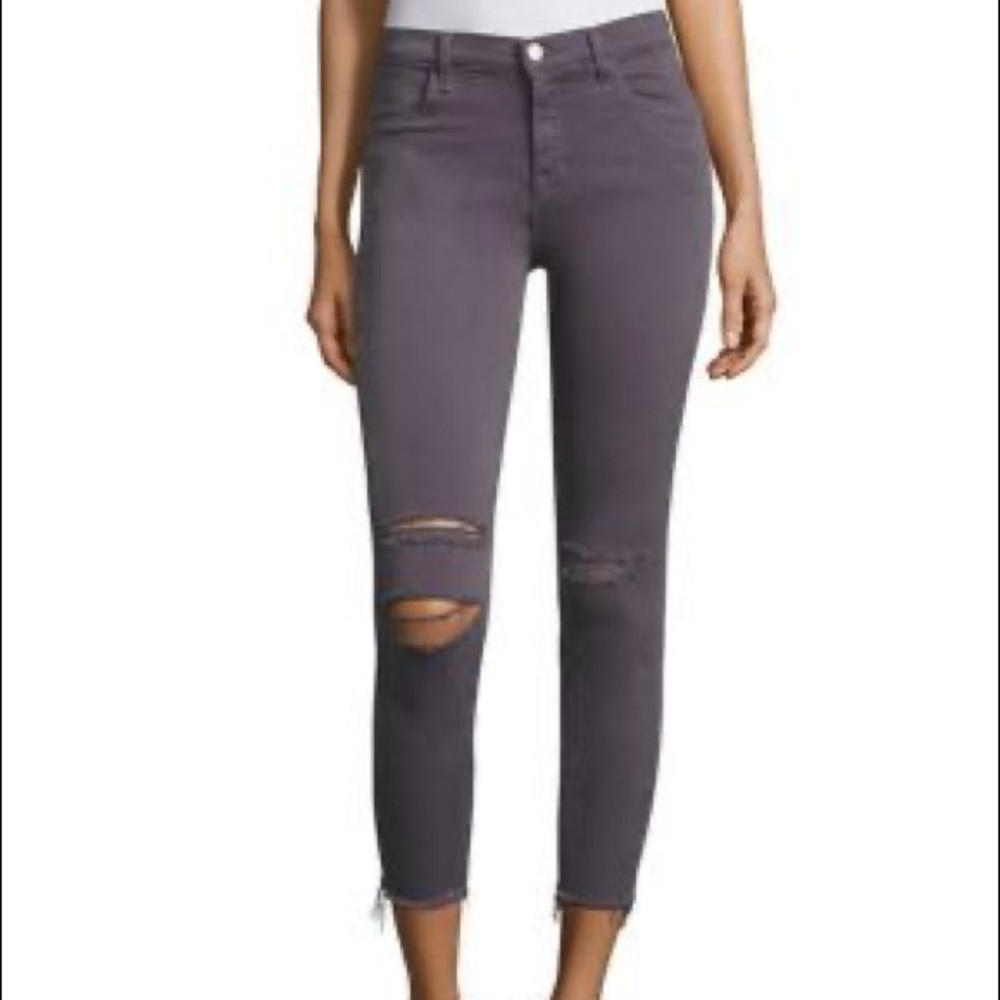 J Brand Alana High Rise Crop Distressed Skinny- 27